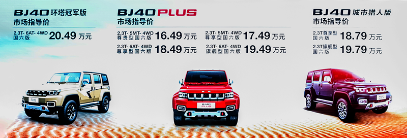 北京越野BJ40全系國六車上市 16.49萬起售
