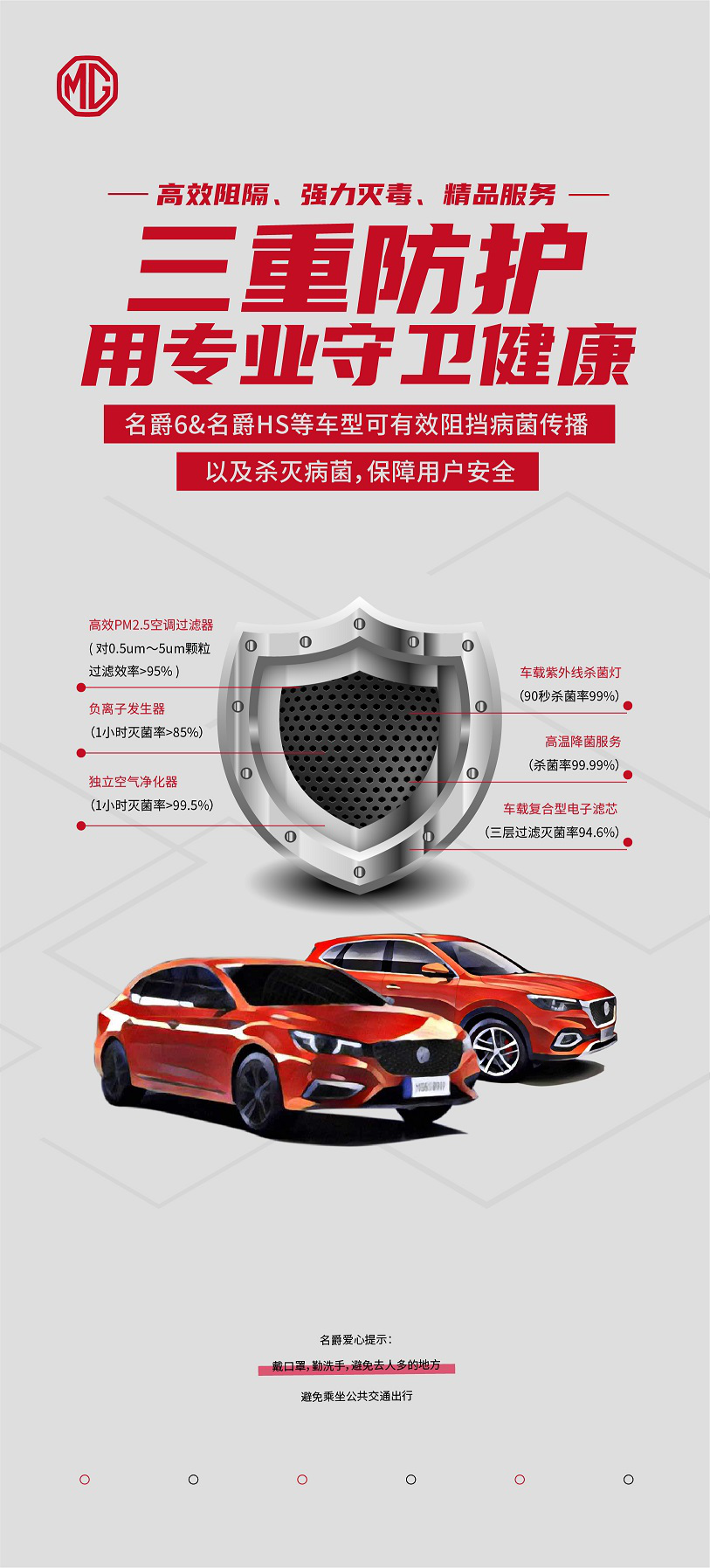 為汽車戴口罩 名爵2年前已推出N99級防護(hù)