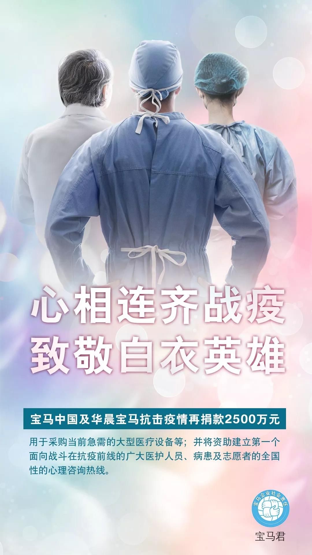 抗擊疫情 寶馬中國及華晨寶馬再捐款2500萬元