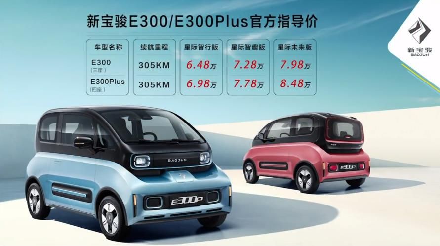 “科幻座駕”新寶駿E300上市 6.48萬(wàn)元起售