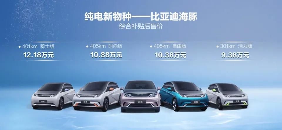 新平臺比亞迪海豚，10萬級純電車來了能打的