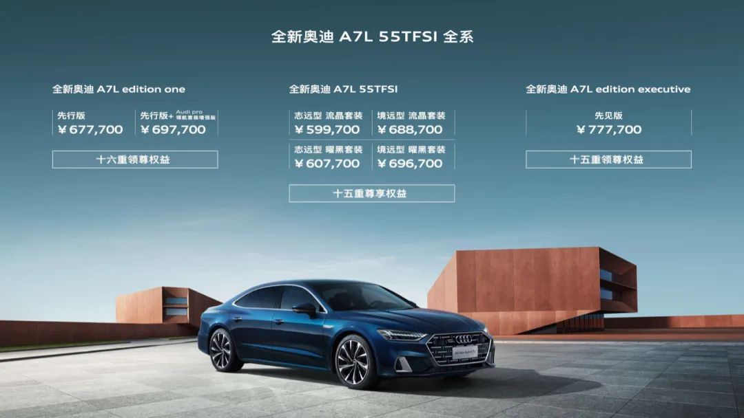 上汽奧迪全新A7L以59.97萬起開啟預售
