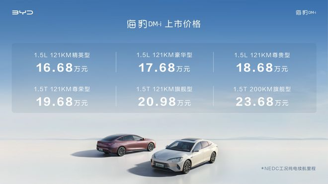 向中型合資燃油轎車宣戰，16.68萬起售海豹DM-i來了